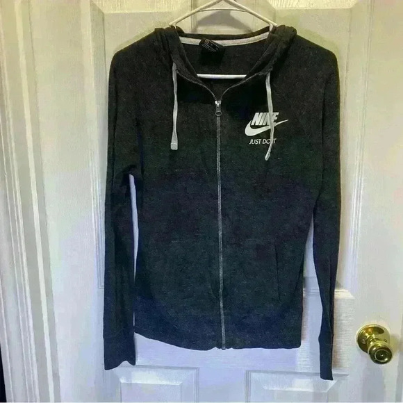 Nike Vintage Drawstring Zip Up Hoodie Sz S - Picture 2 of 8